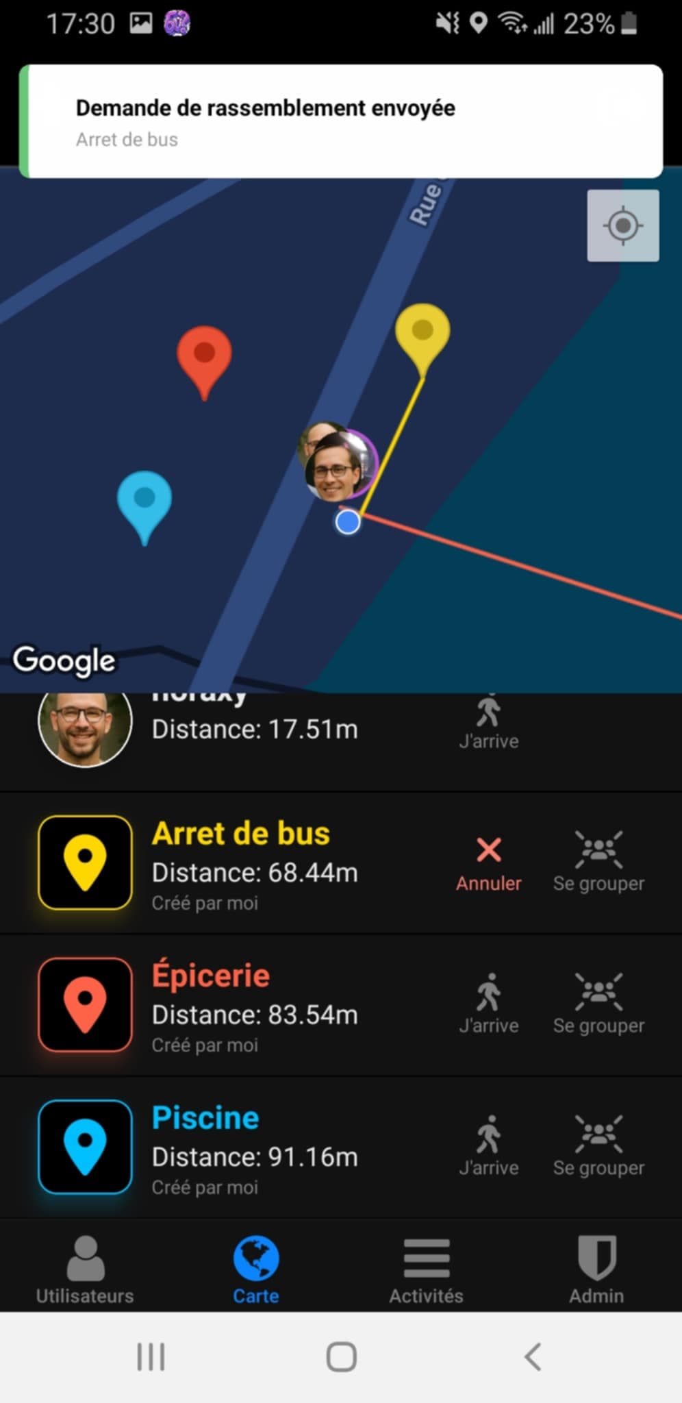 Envoie de requête