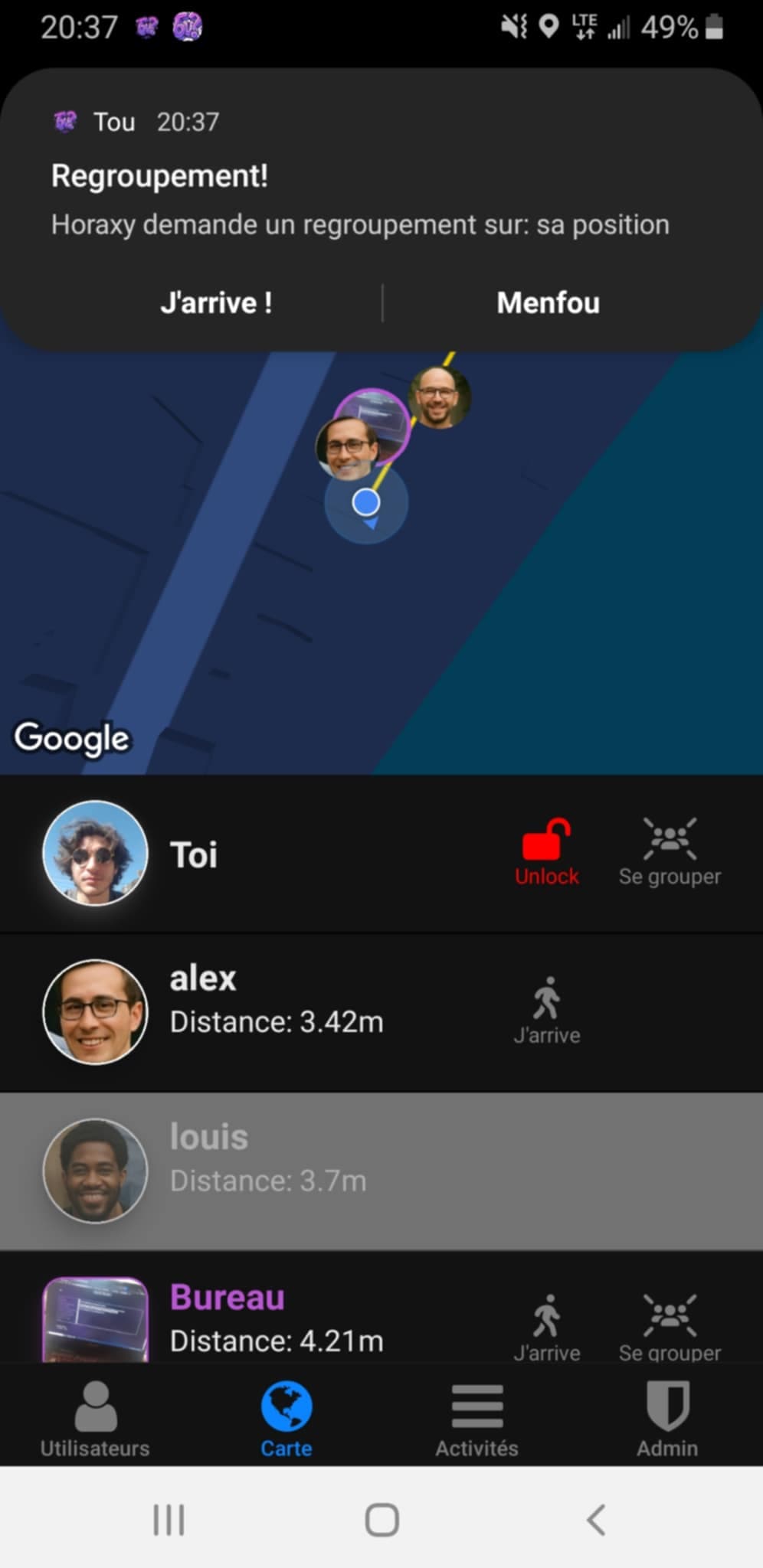 Recevoir requête